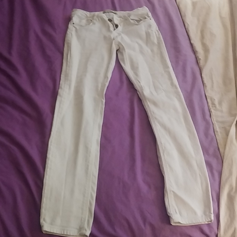 Zara white straight leg pants